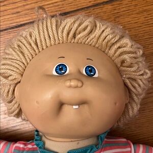 Cabbage Patch Doll with Blonde Hair and Blue Eyes